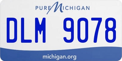 MI license plate DLM9078