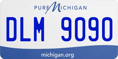 MI license plate DLM9090