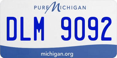MI license plate DLM9092