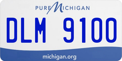 MI license plate DLM9100