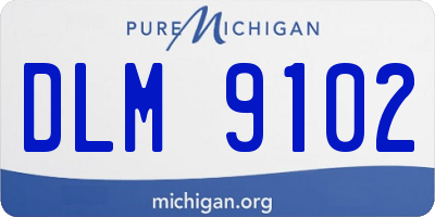 MI license plate DLM9102