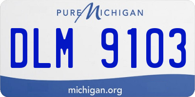 MI license plate DLM9103