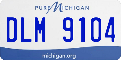 MI license plate DLM9104