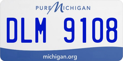 MI license plate DLM9108