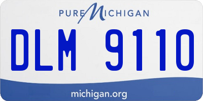 MI license plate DLM9110