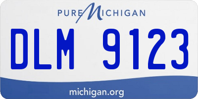 MI license plate DLM9123