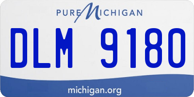 MI license plate DLM9180