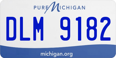 MI license plate DLM9182