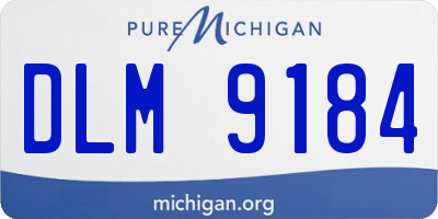 MI license plate DLM9184