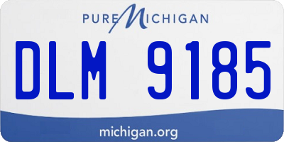 MI license plate DLM9185