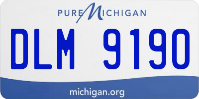 MI license plate DLM9190