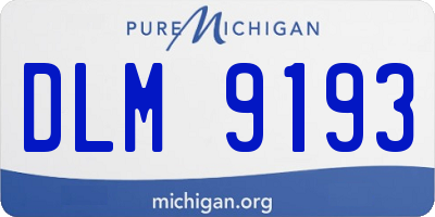 MI license plate DLM9193