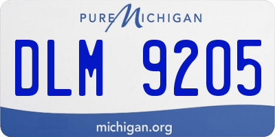 MI license plate DLM9205