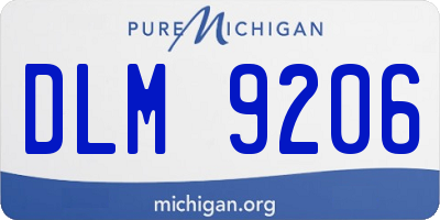 MI license plate DLM9206