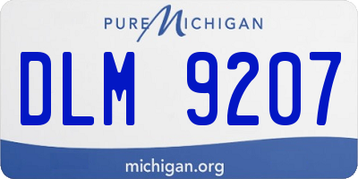 MI license plate DLM9207