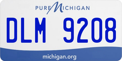 MI license plate DLM9208