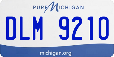 MI license plate DLM9210