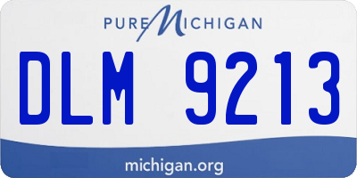 MI license plate DLM9213