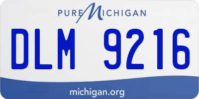 MI license plate DLM9216