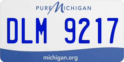 MI license plate DLM9217