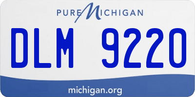 MI license plate DLM9220