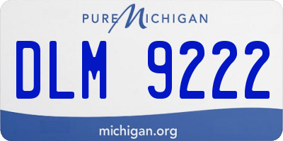 MI license plate DLM9222