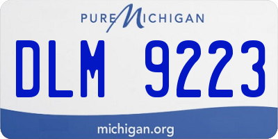 MI license plate DLM9223