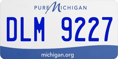 MI license plate DLM9227