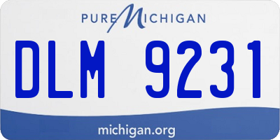 MI license plate DLM9231