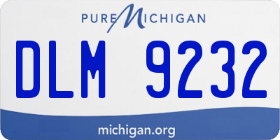 MI license plate DLM9232