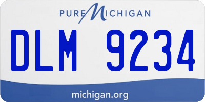 MI license plate DLM9234