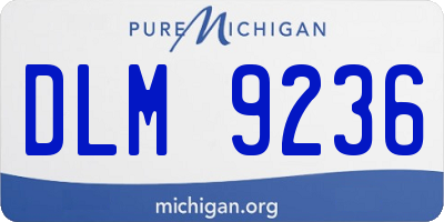 MI license plate DLM9236
