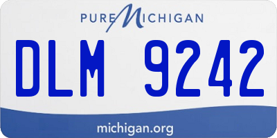 MI license plate DLM9242
