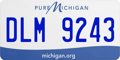 MI license plate DLM9243