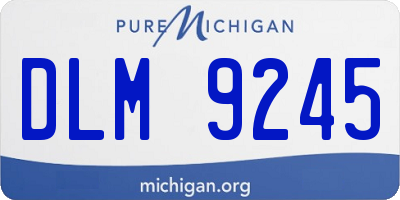 MI license plate DLM9245