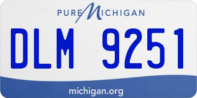 MI license plate DLM9251