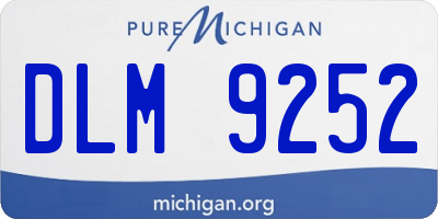 MI license plate DLM9252