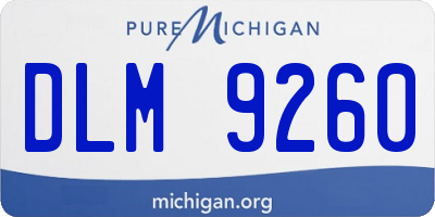 MI license plate DLM9260