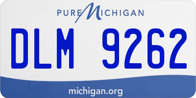 MI license plate DLM9262