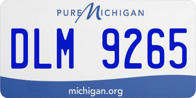 MI license plate DLM9265