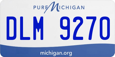 MI license plate DLM9270