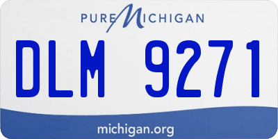 MI license plate DLM9271