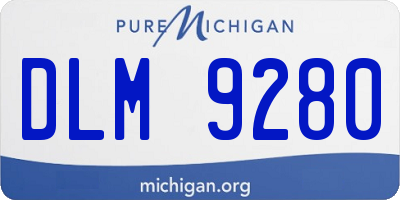 MI license plate DLM9280