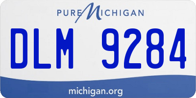 MI license plate DLM9284