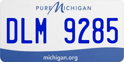 MI license plate DLM9285