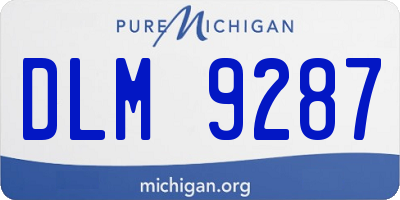 MI license plate DLM9287