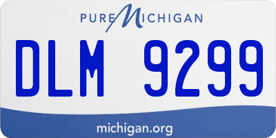 MI license plate DLM9299