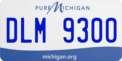 MI license plate DLM9300