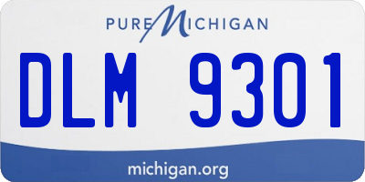MI license plate DLM9301