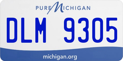 MI license plate DLM9305